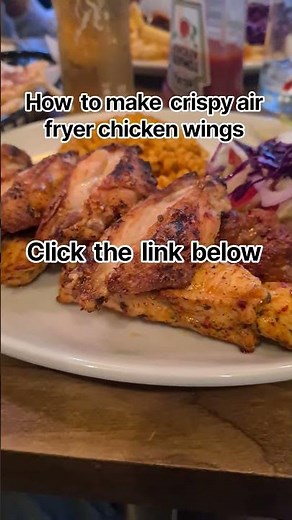 how to make crispy air fryer chicken wings-click the link below #chicken #chickenwings #food#shorts