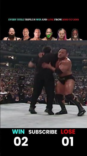 Every Title Triple h Wins and Lose From 2000 - 2001