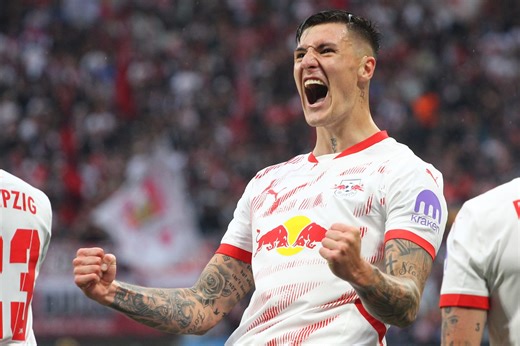 Benjamin Sesko scores outrageous finish against Bayern Munich as Liverpool scouts watch on
