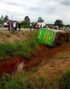 UPDATE: This accident happened yesterday around 16:40hrs, the bus has been hired by a named mining company from Kitwe to Chambishi. | Mwebantu
