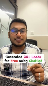 🚨Still sending cold messages manually? Here’s how l use ChatGPT to generate qualified leads in under 2 minutes - without sounding spammy or salesy. In this reel, l’m showing you: ✅How to find potential clients ✅How to use ChatGPT to write personalized outreach messages ✅How to actually start conversations that convert This isn’t just lead gen - it’s smart prospecting with Al. And the best part? You can do it even if you’re just starting out. 📤 Want the exact prompt ?? Drop “Prompt” in the comm