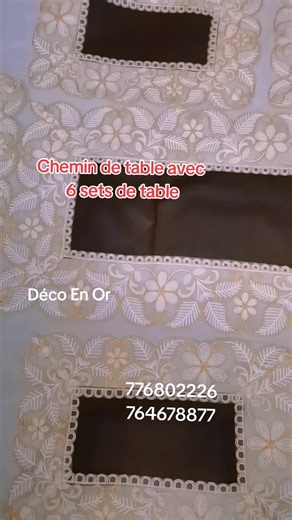 Chemin de table avec 6 sets de table : idées déco