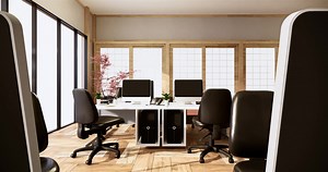 Download Computer room Mock up scene office Animation for free