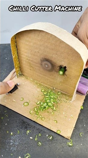 Chilli Cutter Machine using DC Motor | Simple DIY Project | #youtubeshorts
