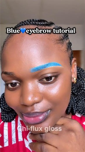 Blue eyebrow tutorial 💙 #beautytips#eyebrowtutorial