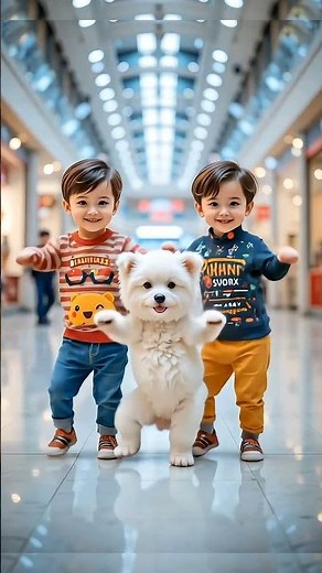 “Cute Twins with Dog at Beach | Beautiful Family Beach Photoshoot Video”🥰