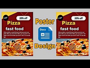 How to make Pizza poster in ms word.