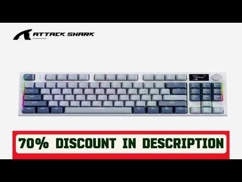 #Attack Shark K86 Metal Knob Mechanical Keyboard,TFT Screen,Hot Swap,RGB,Bluetooth/Wireless,Macro G