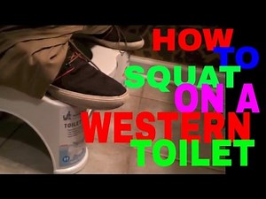 HOW TO SQUAT ON A WESTERN TOILET - LIVE DEMO