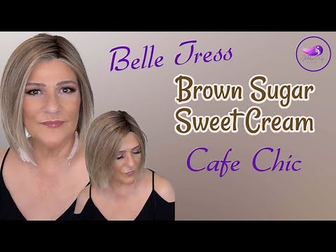 Belle Tress CAFE CHIC | Wig Review | NEW COLOR: BROWN SUGAR SWEET CREAM | COLOR COMPARISONS