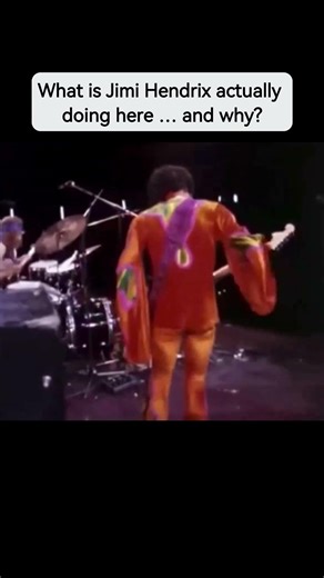 Jimi Hendrix Does Something Strange Before Playing… Watch This 🎸 #jimihendrix #guitar #shorts