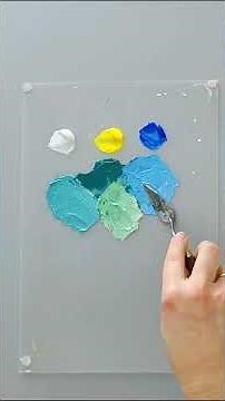 Perfect turquoise in 40 seconds 😵 #diy #satisfying #art #painting #arte