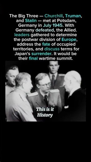 The Potsdam Conference 1945: Churchill, Truman & Stalin Divide Postwar Europe #viral
