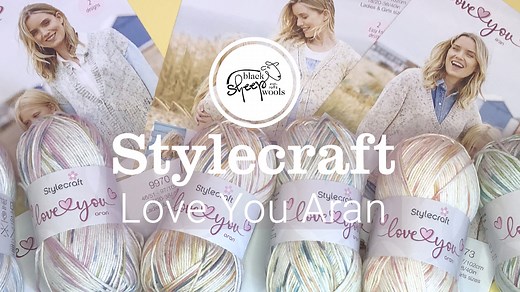 2.8K views · 104 reactions | Take a look at a NEW aran yarn from Stylecraft Yarns - Love You Aran. It's a mix of cotton and acrylic this could well be your go to yarn for summer. We are off to do some shopping! See all the shades and more patterns - https://bit.ly/3zsa4sP | Black Sheep Wools | Facebook