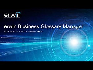 Business Glossary Manager-Bulk Import and Export Using Excel