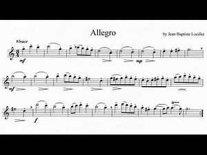 Allegro by Jean Baptiste Loeillet (play along accompaniment)