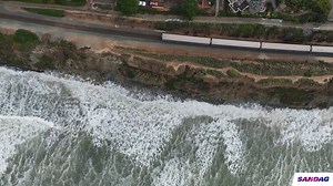 📣 We need your feedback to protect the coastal rail line from erosion and climate change. Share your comments on potential new routes for the train and environmental concerns: https://bit.ly/4b2jkV3 #SANDAG #LOSSAN #Erosion #SanDiegoCoastline #Rail #Trains | SANDAG - San Diego Association of Governments