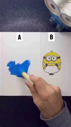 Making Minion art #minions #DIYArt#kidscraftideas#diyshorts #funcrafts #viralshorts