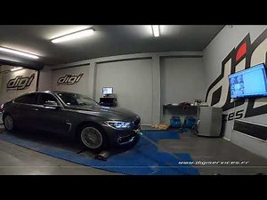 BMW F36 430I 252cv AUTO Reprogrammation Moteur @ 296cv Digiservices Paris 77 Dyno