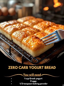 31K views · 13 reactions | Zero  Carb Yogurt Bread  Ingredients: - 1 cup Greek yogurt 拏 - 2 eggs  - 1/2 teaspoon baking powder  - 1/2 teaspoon salt 蓼 Instructions: ..... Full Recipe in Coʍmеոτ   | Grandma's Best Recipes | Facebook