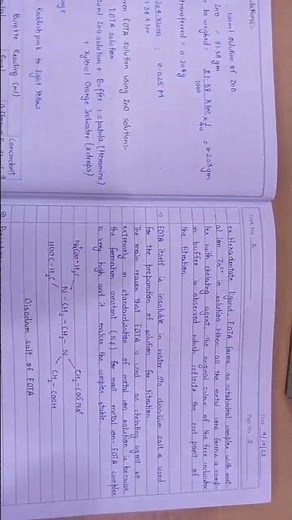 Complexometric Titration (Strength of Zinc Ions using Xylenol as an Indicator) #chemistry #science