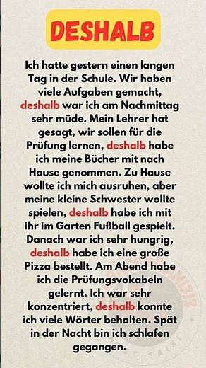 Deshalb einfach erklärt 💡📚 Deutsch für Anfänger A1–A2
