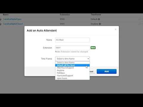 Adding an Auto Attendant at Carolina Digital Phone