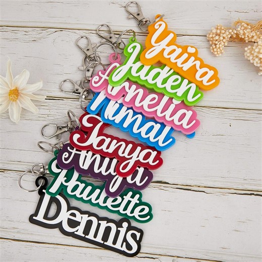 Customized 3D Name Keychain,customized Keychain, Name Keychain,children's Customized Keychain,birthday Gift or Back to School Backpack Label - Etsy