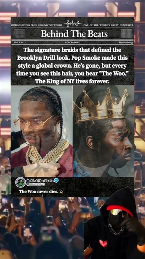 Pop Smoke's Braids: The Crown of New York 👑#PopSmoke #TheWoo #BrooklynDrill #RapHairstyles