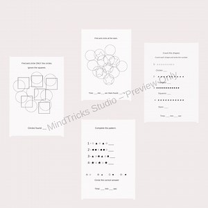 Visual Skills Worksheets, Ages 5-7, Focus Activities (A4 PDF) - Etsy