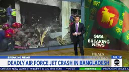 Death toll rises to 18 after a Bangladesh Air Force jet crashes into Dhaka school