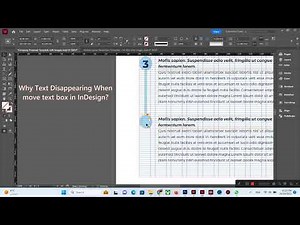 Why text disappearing when move text box in InDesign? Answer Please
