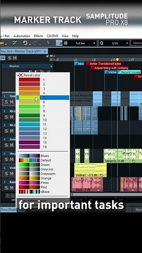Samplitude Pro X: Marker Track explained #Samplitude #SamplitudeProX8 #MarkerTrack #Audiosoftware