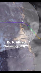 Ex TC Alfred Crossing East Coast of Australia. 8/3/25 Satellite: Zoom Earth Pro Radar: Weatherzone Pro Original Music Chris McFerran SEQWP #TCAlfred | SE Qld Weather Photography -Chris McFerran