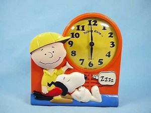 Snoopy and Charlie Brown Talking Alarm Clock