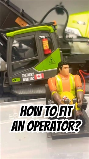 HUINA 1593 RC Excavator GETS A OPERATOR! #shorts #huina1593 #rcexcavator