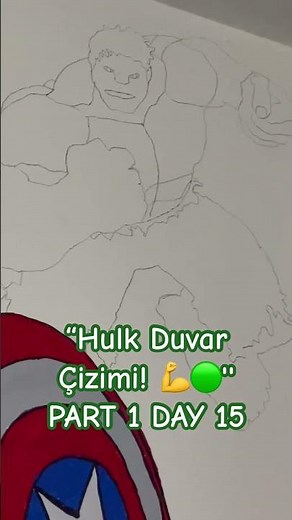 15. Gün:Hulk Duvar Çizimi ! Diğer karakter çizimlerimi görmek için kanalımı takip etmeyi unutmayın!”