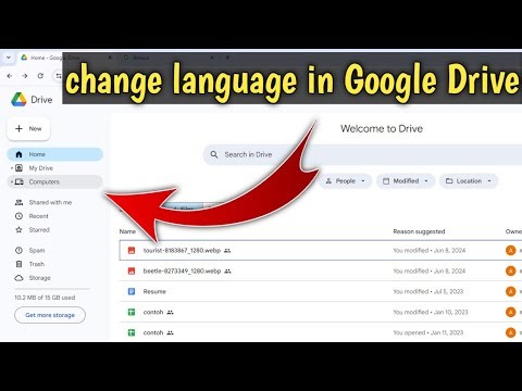 How to change language in Google Drive