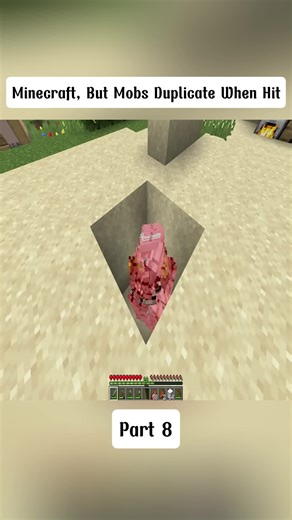 Minecraft Challenge: Duplicate Mobs When Hit!