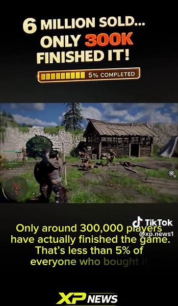 6 MILLION Bought It… But Only 300K Finished It! 😳 Crimson Desert has reportedly sold more than 6 million copies… but only around 300,000 players have actually completed the game. That’s roughly 5% of players reaching the ending. Was the game too difficult? Too long? Or did players simply move on? 👇 Let us know in the comments: Are you one of the 300K? 📰 Follow XP News for more gaming news, stats, and surprises. #crimsondesert #gamingnews #xpnews #RPG #gaming