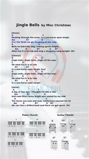 JINGLE BELLS lyrics and chords #christmasmusic #chords #lyrics