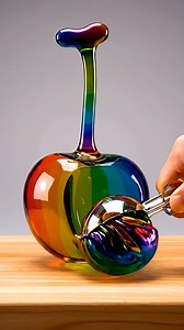 490K views · 5.6K reactions | Satisfying Rainbow, Glitter and Galaxy Cherry Scooping ai ASMR | DJ Satisfying | Facebook
