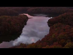 Fall sunset at Laurel river lake in Kentucky