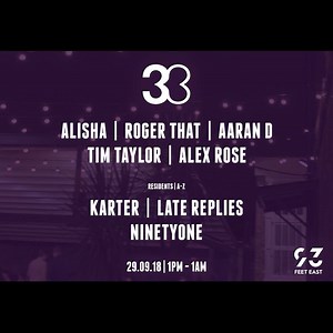 2.6K views · 38 reactions | We're back this Saturday at the iconic 93 Feet East for some more good times to mark the end of an incredible summer! #33at93 朗 Final Tickets: https://www.residentadvisor.net/events/1149232 | 33 | Facebook