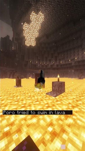 🐾MINECRAFT CAT PORO FINDS FISH🐾🫣 #shorts