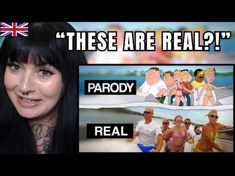 British Girl Reacts to EVERY IRL Reference in Family Guy!