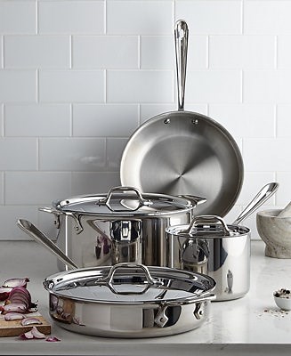 All-Clad D3 Stainless Steel Cookware Set, Exclusively at Macyâs, 7 Piece - Macy's