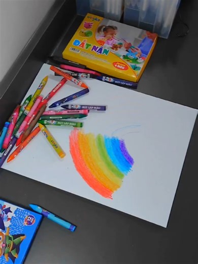 Tô cầu vồng bằng sáp màu JOYKO #vpp #vanphongpham #dodunghoctap #dodunghocsinh #hoapham