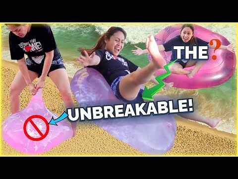 Balloon Challenge Sit to Pop the unbreakable water Balloon