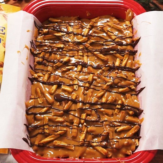 4.4M views · 21K reactions | #ad Caramel Pecan Pretzel Bars are...